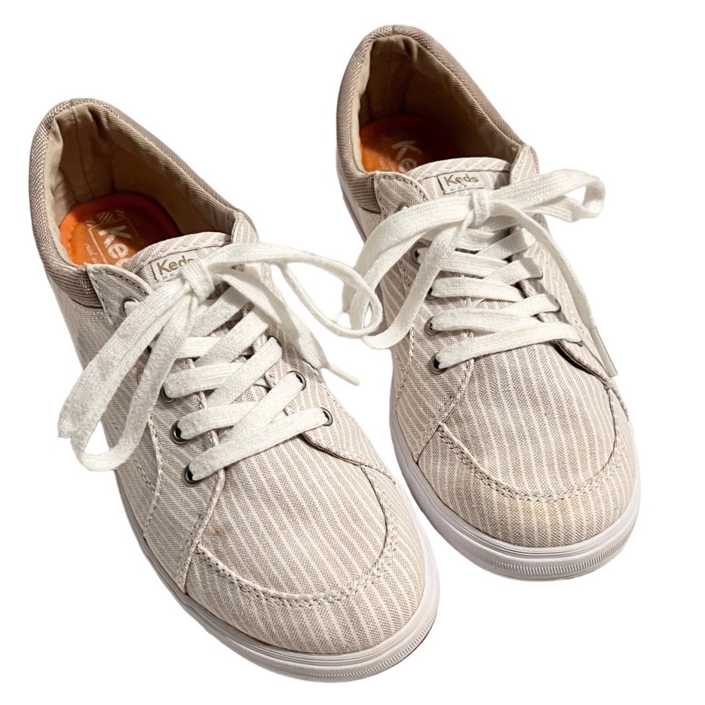 Keds Women's Cream Striped Sneakers